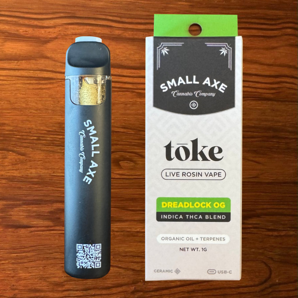 Toke - Dreadlock OG Live Rosin + THCa Vape Small Axe Toke - Dreadlock OG Live Rosin + THCa Vape Small Axe
